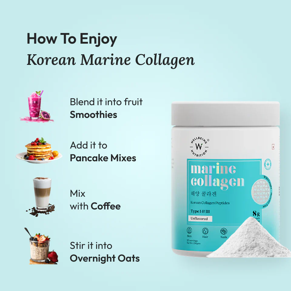 Wellbeing Nutrition Marine Collagen Type 1 & 3 Unflavored – 200gm