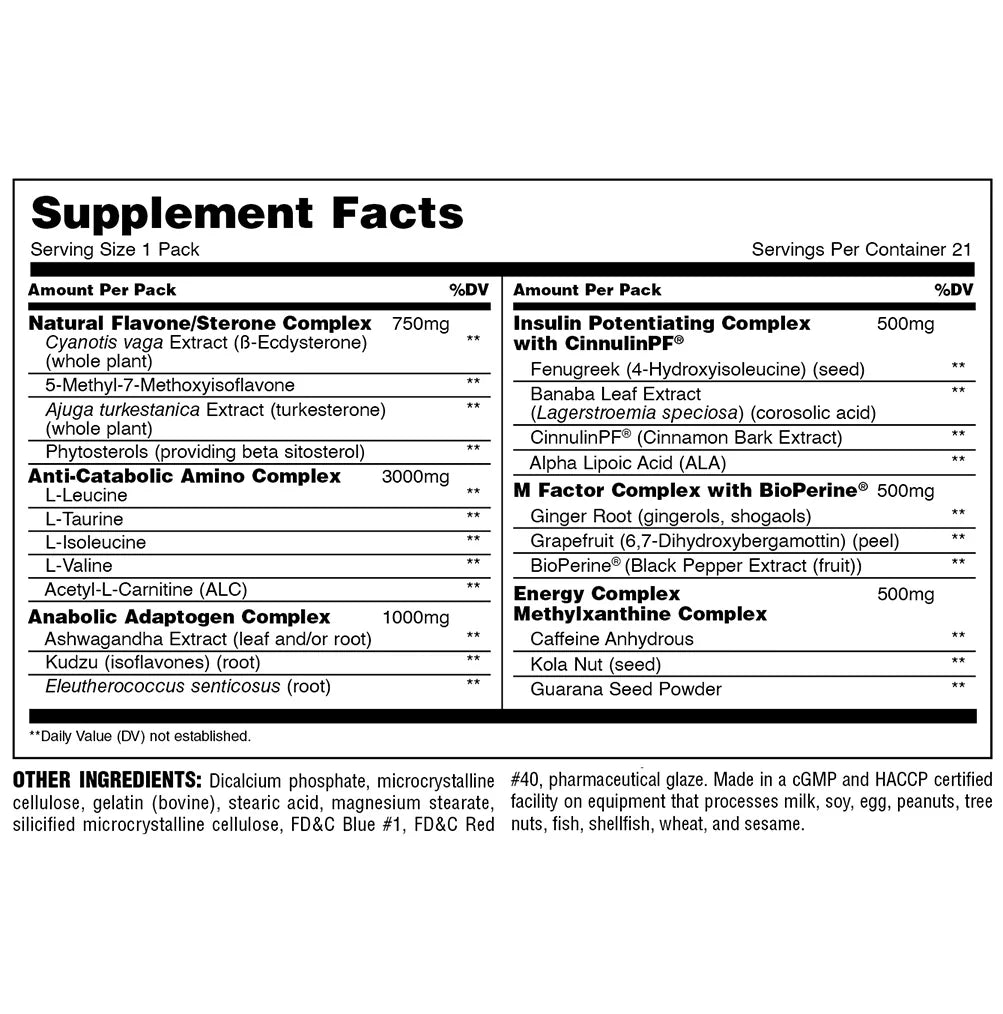Animal M-Stak Non-Hormonal Muscle-Building Formula