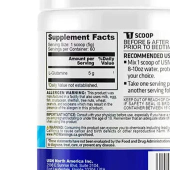 Usn pure Glutamine 120 scoops