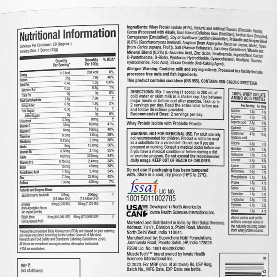 Platinum 100% Whey isolate